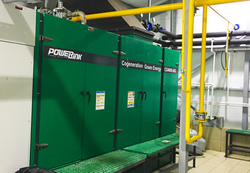 Когенерационные электрогенераторные установки PowerLink 400, 250 и 200 кВт, двигатели MAN, в кожухах, для тепловых сетей